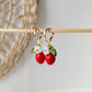 Flower hoop earrings