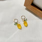 Clear lemon earrings