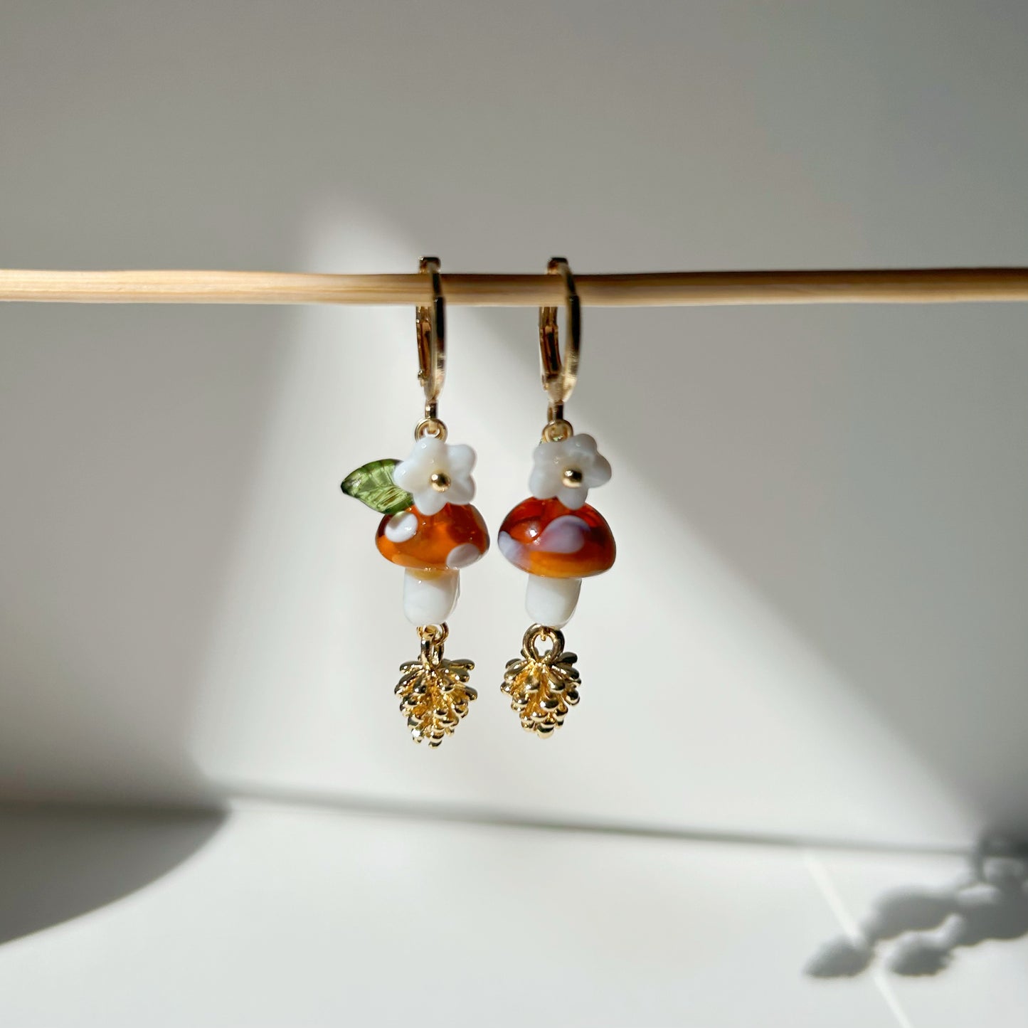 mushroom earrings