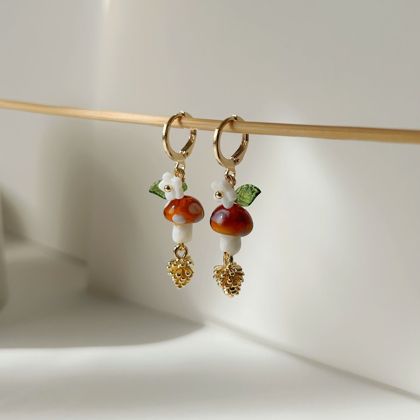 mushroom earrings