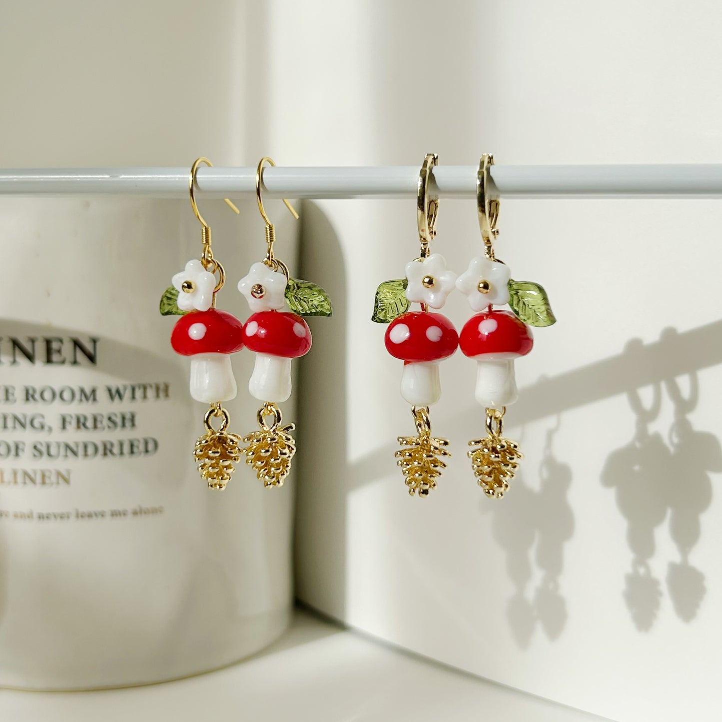 mushroom earrings